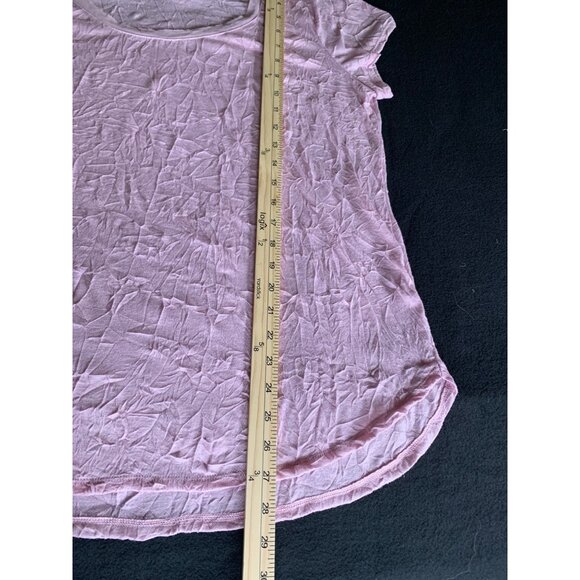 Simply Vera Vera Wang Womens Light Pink Textured Top Large - Picture 3 of 6